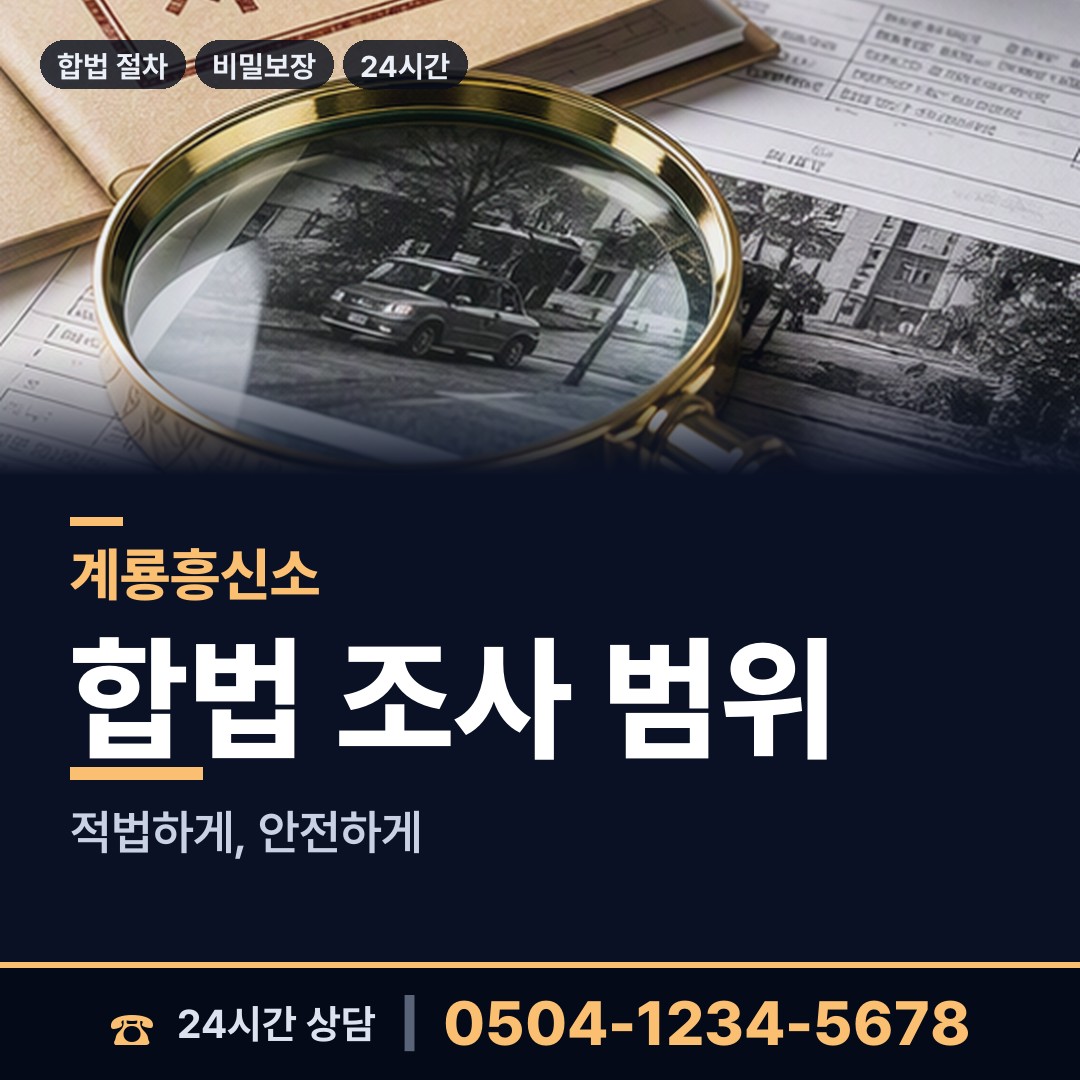 계룡 두마면 기업평판조사 상담 안내