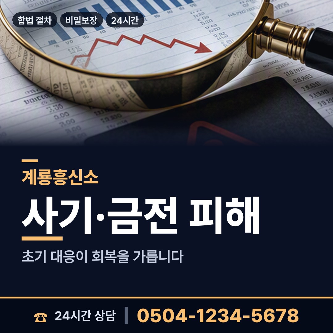 계룡 두마면 로맨스스캠 상담 안내